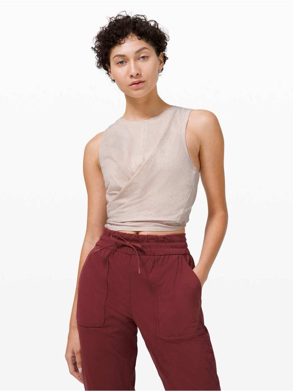 Lululemon Time to Restore Tank in Heathered Dune Size 4